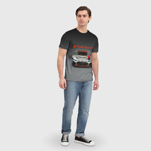 Мужская футболка 3D Audi sport - racing car - extreme, цвет 3D печать - фото 5