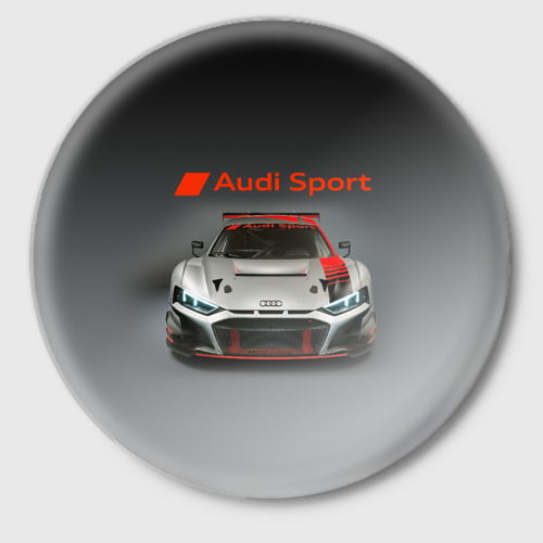 Значок Audi sport - racing car - extreme, цвет белый