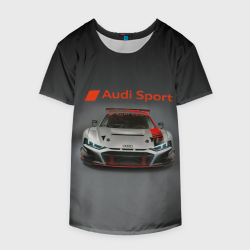 Накидка на куртку 3D Audi sport - racing car - extreme, цвет 3D печать - фото 4