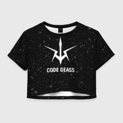 Женская футболка Crop-top 3D Code Geass glitch на темном фоне