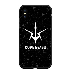 Чехол для iPhone XS Max матовый Code Geass glitch на темном фоне