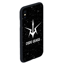 Чехол для iPhone XS Max матовый Code Geass glitch на темном фоне - фото 2