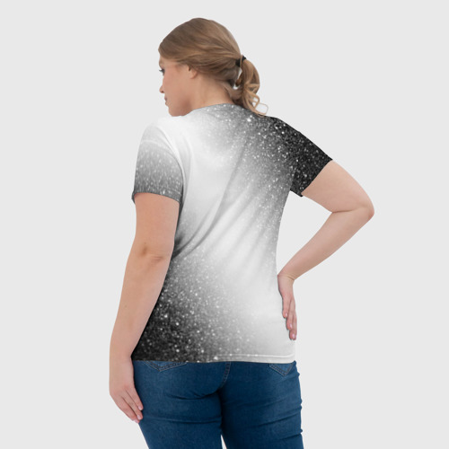 Женская футболка 3D A Silent Voice glitch на светлом фоне: символ сверху, цвет 3D печать - фото 7
