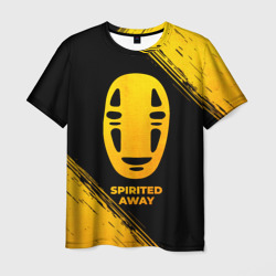 Мужская футболка 3D Spirited Away - gold gradient
