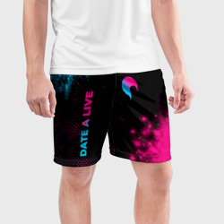 Мужские шорты спортивные Date A Live - neon gradient: надпись, символ - фото 2