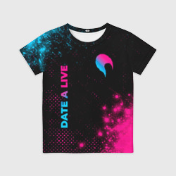 Детская футболка 3D Date A Live - neon gradient: надпись, символ
