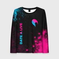 Женский лонгслив 3D Date A Live - neon gradient: надпись, символ