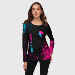 Женский лонгслив 3D Date A Live - neon gradient: надпись, символ - фото 2