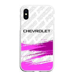 Чехол для iPhone XS Max матовый Chevrolet pro racing: символ сверху