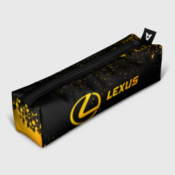 Пенал школьный 3D Lexus - gold gradient: надпись и символ