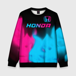 Детский свитшот 3D Honda - neon gradient: символ сверху