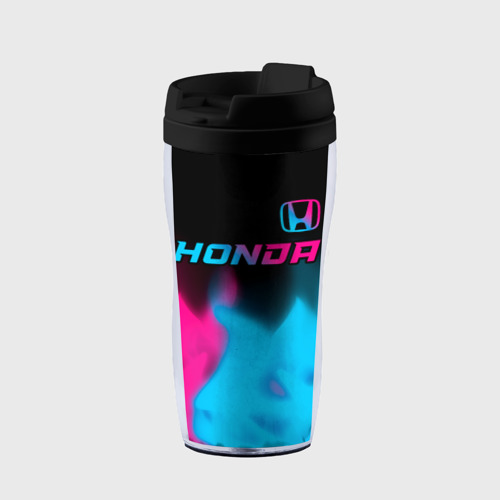 Термокружка-непроливайка Honda - neon gradient: символ сверху