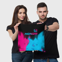 Подушка 3D Honda - neon gradient: символ сверху - фото 2