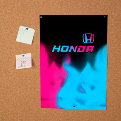 Постер Honda - neon gradient: символ сверху - фото 2