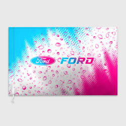 Флаг 3D Ford neon gradient style: надпись и символ
