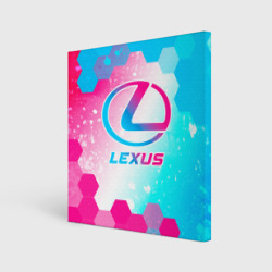 Холст квадратный Lexus neon gradient style