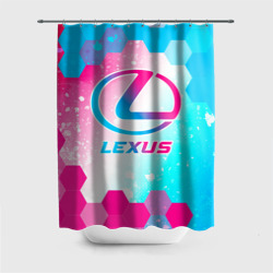 Штора 3D для ванной Lexus neon gradient style