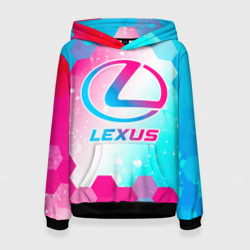 Женская толстовка 3D Lexus neon gradient style