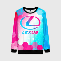 Женский свитшот 3D Lexus neon gradient style