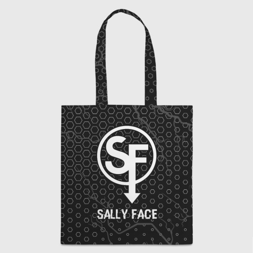 Шоппер 3D Sally Face glitch на темном фоне