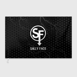 Флаг 3D Sally Face glitch на темном фоне