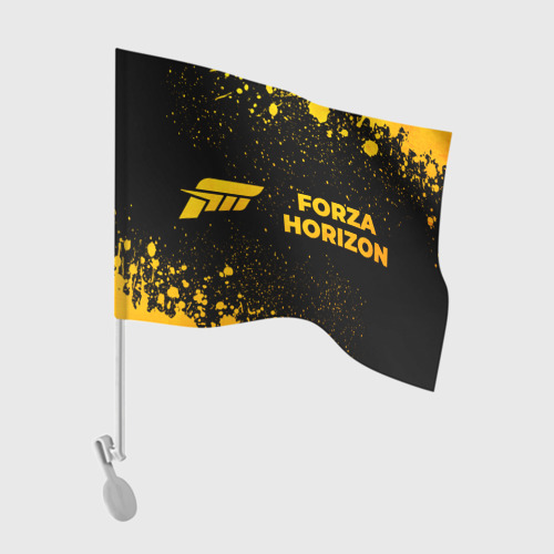 Флаг для автомобиля Forza Horizon - gold gradient: надпись и символ
