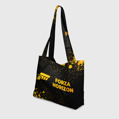 Пляжная сумка 3D Forza Horizon - gold gradient: надпись и символ - фото 3