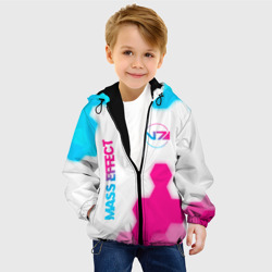 Детская куртка 3D Mass Effect neon gradient style: надпись, символ - фото 2