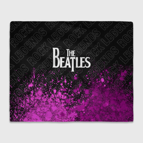 Плед 3D The Beatles rock Legends: символ сверху, цвет 3D (велсофт)