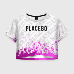 Женская футболка Crop-top 3D Placebo rock Legends: символ сверху