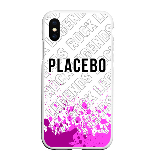 Чехол для iPhone XS Max матовый Placebo rock Legends: символ сверху