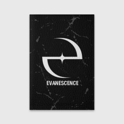 Обложка для паспорта матовая кожа Evanescence glitch на темном фоне