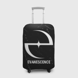 Чехол для чемодана 3D Evanescence glitch на темном фоне