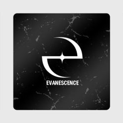 Магнит виниловый Квадрат Evanescence glitch на темном фоне