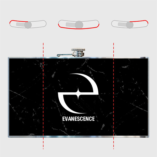 Фляга Evanescence glitch на темном фоне - фото 5