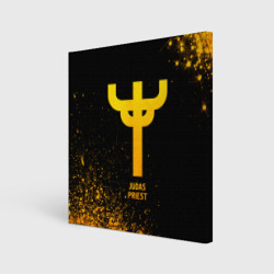 Холст квадратный Judas Priest - gold gradient