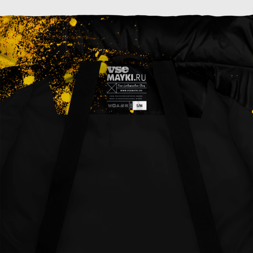 Женская зимняя куртка 3D с принтом Five Finger Death Punch - gold gradient: по-вертикали, фото #5