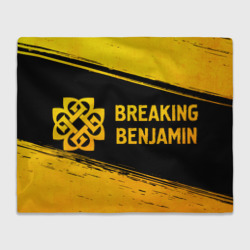 Плед 3D Breaking Benjamin - gold gradient: надпись и символ