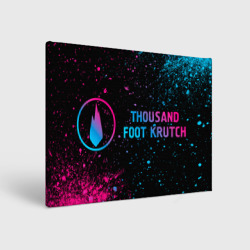 Холст прямоугольный Thousand Foot Krutch - neon gradient: надпись и символ