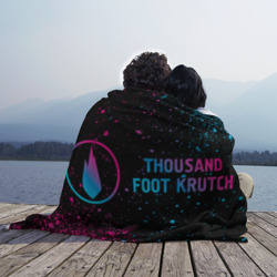 Плед 3D Thousand Foot Krutch - neon gradient: надпись и символ - фото 2