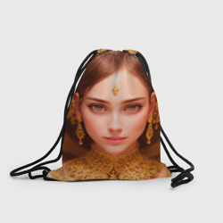 Рюкзак-мешок 3D Девушка в золотом кокошнике