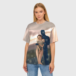Женская футболка oversize 3D Лето любовь мечты - фото 2