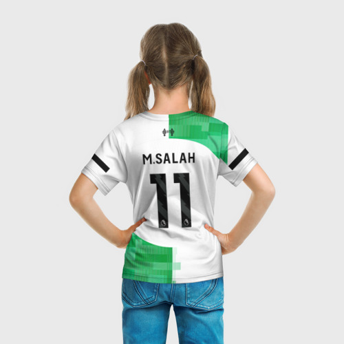 Детская футболка 3D Мохамед Салах Ливерпуль форма 23-24 гостевая, цвет 3D печать - фото 6