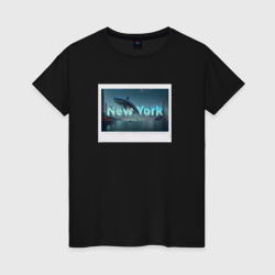 New York в рамке – Женская футболка хлопок с принтом купить со скидкой в -20%