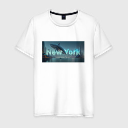 Скрытый текст New York – Мужская футболка хлопок с принтом купить со скидкой в -20%