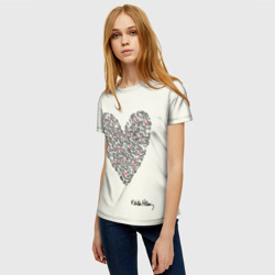 Женская футболка 3D Сердце - Кейт Харинг - фото 2