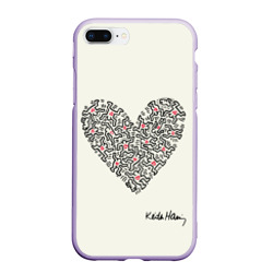Чехол для iPhone 7Plus/8 Plus матовый Сердце - Кейт Харинг