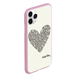 Чехол для iPhone 11 Pro Max матовый Сердце - Кейт Харинг - фото 2