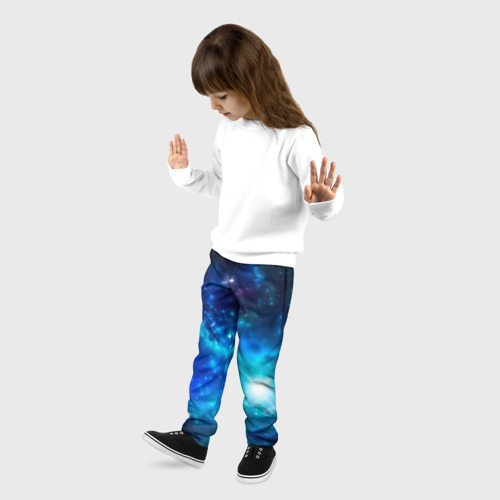 Детские брюки 3D Звёздный космос чёрно-синий, цвет 3D печать - фото 3