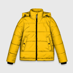 Зимняя куртка для мальчиков 3D Горчичный однотонный без рисунка